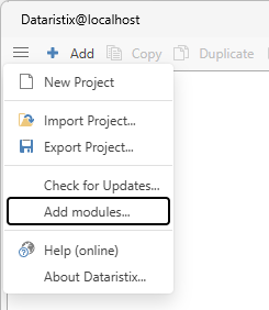 Add modules