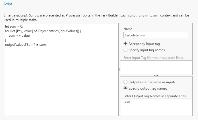 Script Connector Settings